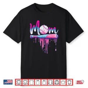Ice Cream Drip Baseball Mom Mother’S Day Baseball Mama Shirt