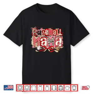 Leopard Checkered Coquette Bow Baseball Mama Mother’S Day Professional Shirt