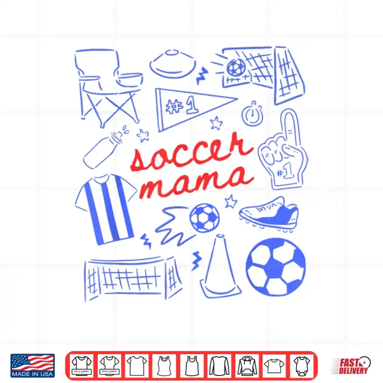 Design Game Day Soccer Moms Club Soccer Mama Mothers Day Shirt
