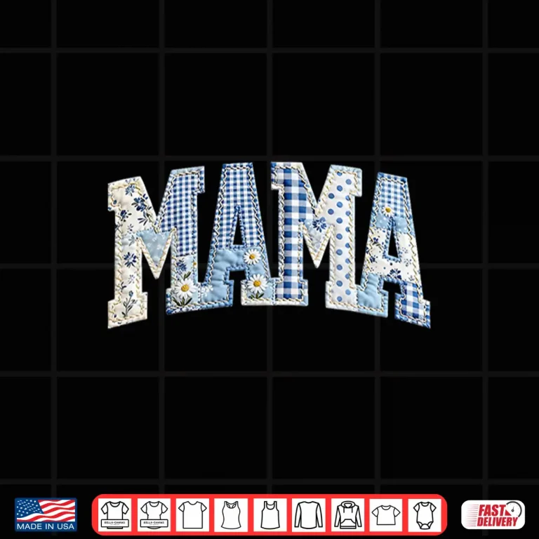 Design Mommy Flower Mama Patchwork Happy Mothers Day Mom Life Shirt