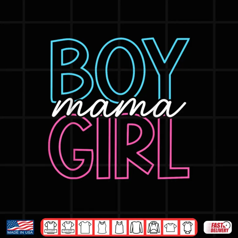 Design Mother Of Boy And Girl Proud Mama Of Both Professional Shirt
