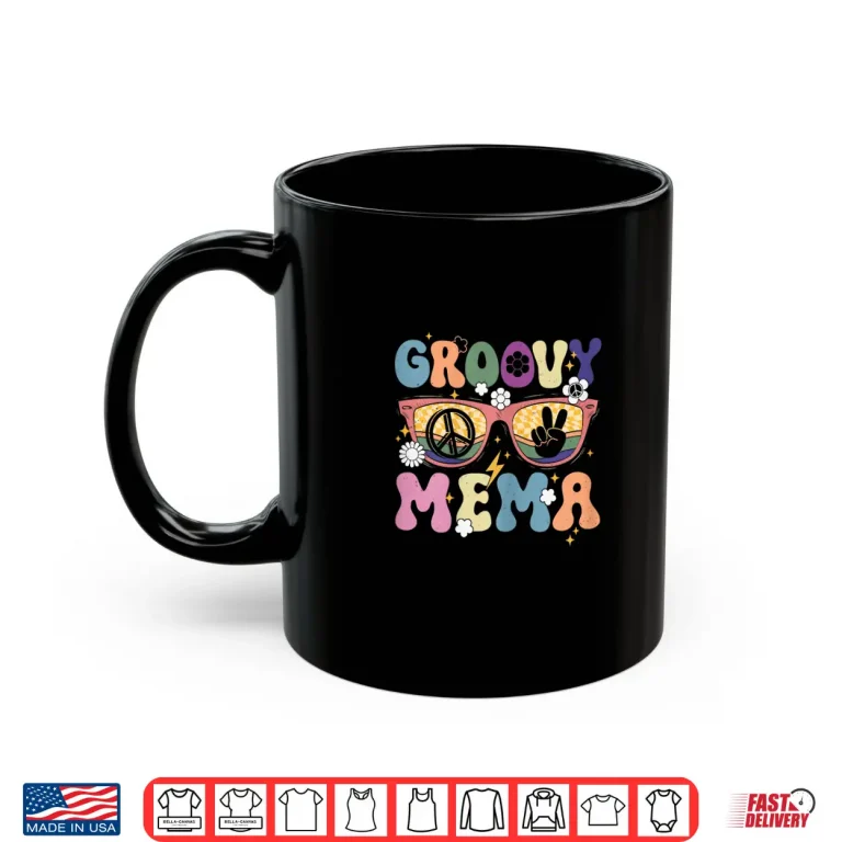Mug Retro Groovy Daisy Flower Mema Mothers Day Mom Grandma Shirt