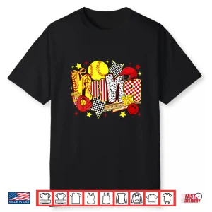 Softball Coquette Bow Nana Softball Happy Mother’S Day Shirt