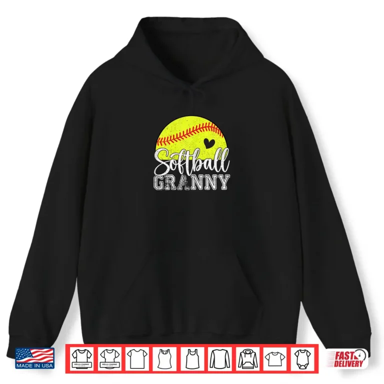 Hoodie Softball Lovers Softball Granny Gifts For Mothers Day Shirt
