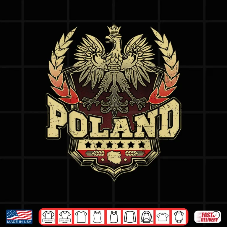 Design Poland Polish Pride Vintage Eagle Drinking Dyngus Day Shirt