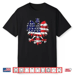 Polish Eagle American Flag Poland Usa Dyngus Day Shirt