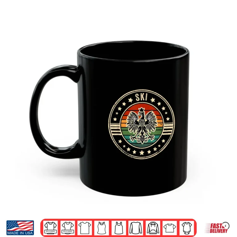 Mug Poland Heritage Polski Eagle Ski Polish Surname Dyngus Day Shirt