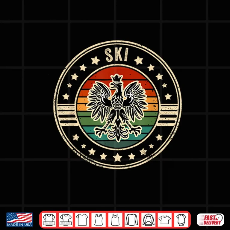 Design Poland Heritage Polski Eagle Ski Polish Surname Dyngus Day Shirt