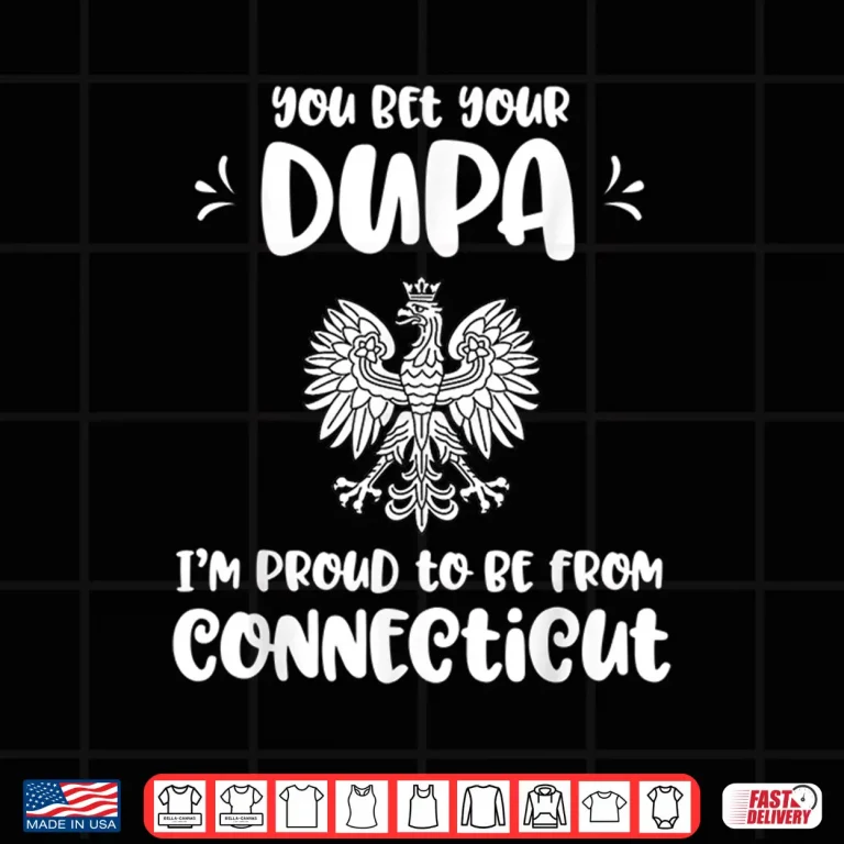 Design Proud Connecticut Poland Emblem Polish Gift Dyngus Day Shirt