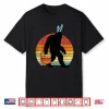 Bigfoot Sasquatch Bunny Easter Eggs Retro Men Women Kids Shirt