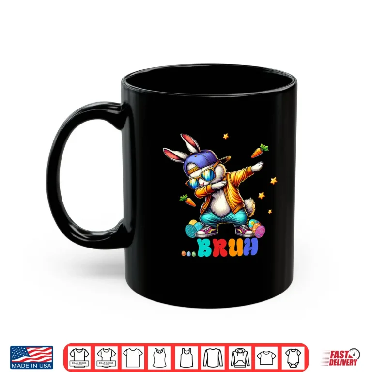 Mug Bruh Dab Bunny Easter Funny Kids Toddler Boys Mens Easter Shirt