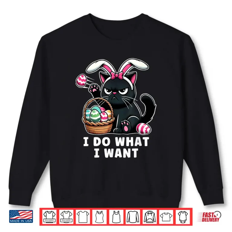 Sweatshirt Easter Cat Easter Basket Stuffers Men Women Husband Adults Shirt