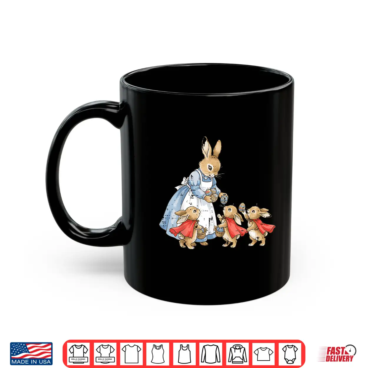 Easter Bunny Cottagecore Vintage Rabbit Women Girls Kids Shirt