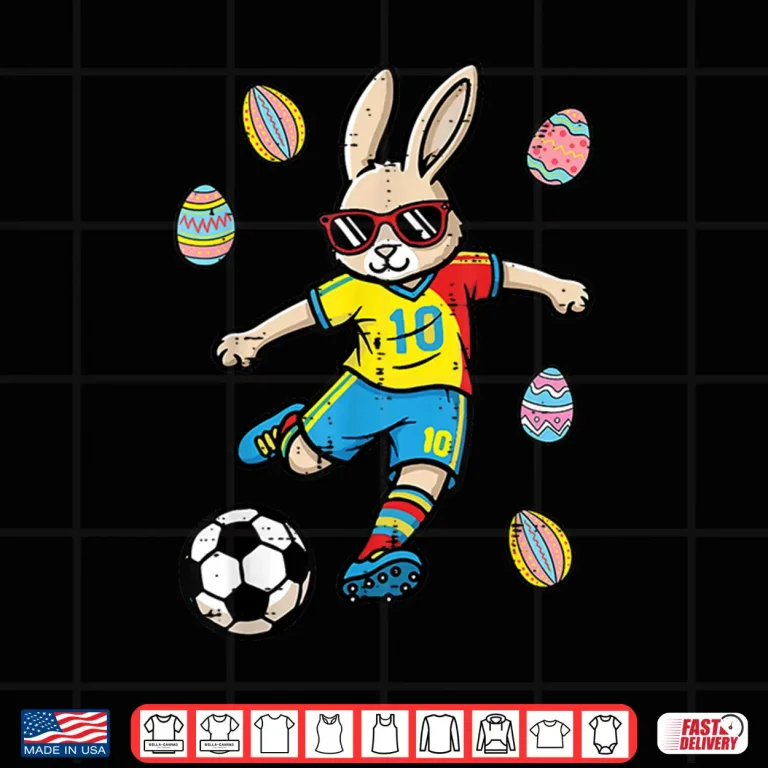 Design Easter Bunny Soccer Kick Rabbit Football Boys Kids Youth Men Shirt