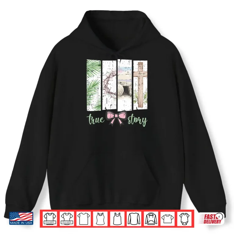Hoodie Easter Coquette Jesus Religious Christian Women Girls Kids Shirt