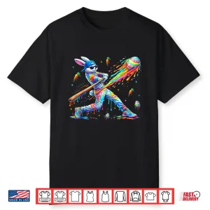 Funny Dripping Drip Rabbit Bunny Baseball Easter Men Boy Kid Shirt