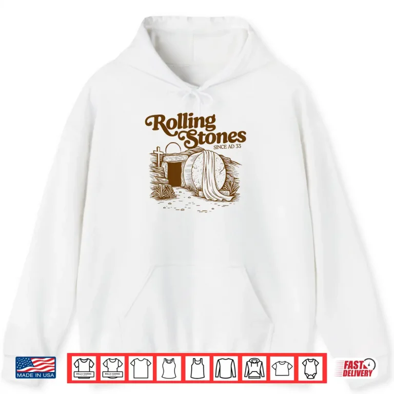 Hoodie The Stone Was Rolled Away He Alive Retro Christian Easter Shirt
