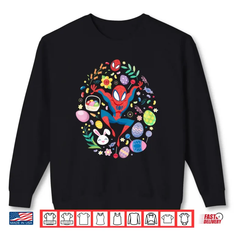 Sweatshirt Spider Man Cartoon Easter Egg Shirt