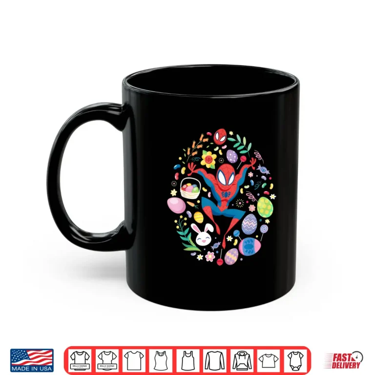Mug Spider Man Cartoon Easter Egg Shirt