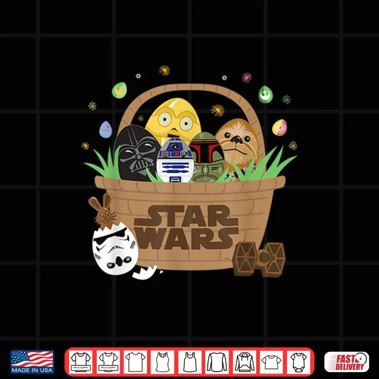 Design Star Wars Classic Characters Easter Eggs Basket Funny Spring Shirt