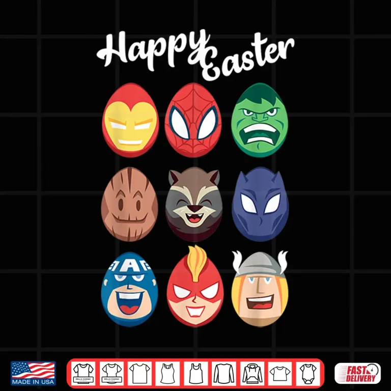 Design Avengers Easter Eggs Marvel Easter Professional Modern Graphic Shirt