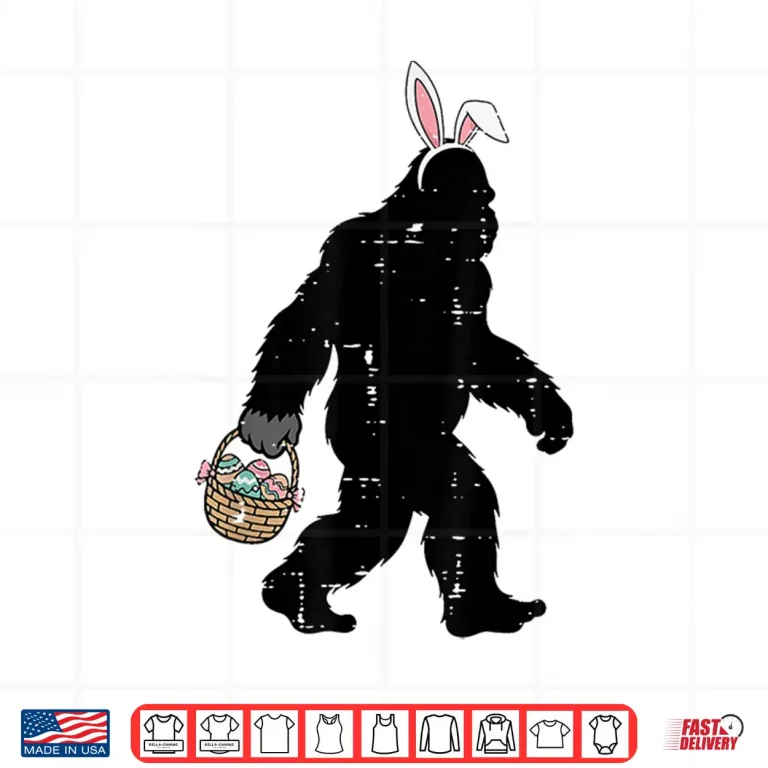 Design Bunny Ears Basket Easter Bigfoot Sasquatch Professional Shirt