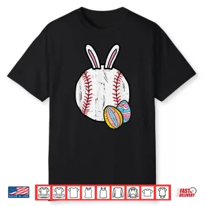 Bunny Sports Easter Baseball Professional Modern Graphic Apparel Shirt