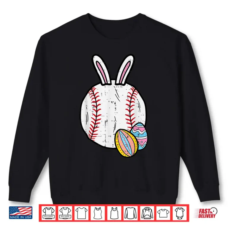 Sweatshirt Bunny Sports Easter Baseball Professional Modern Graphic Apparel Shirt 1