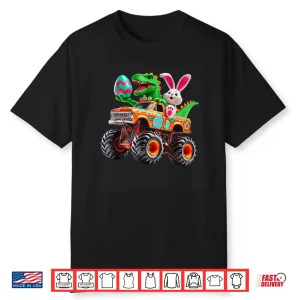 Monster Truck Dino Bunny T Rex Easter Professional Modern Graphic Shirt