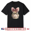Pink Leopard Cute Easter Bunny Glasses Happy Easter Day Shirt