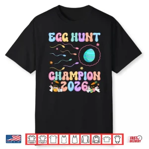 Pregnancy Announcement Easter Egg Hunt Champion Funny Dad Shirt