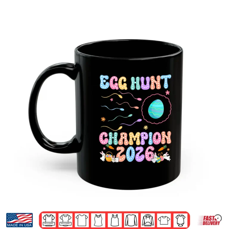 Mug Pregnancy Announcement Easter Egg Hunt Champion Funny Dad Shirt