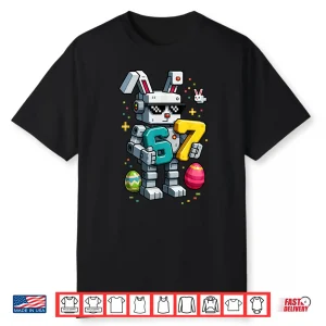 Six Seven Meme Happy Easter Day Bunny Egg Kids Mens Gamer Shirt