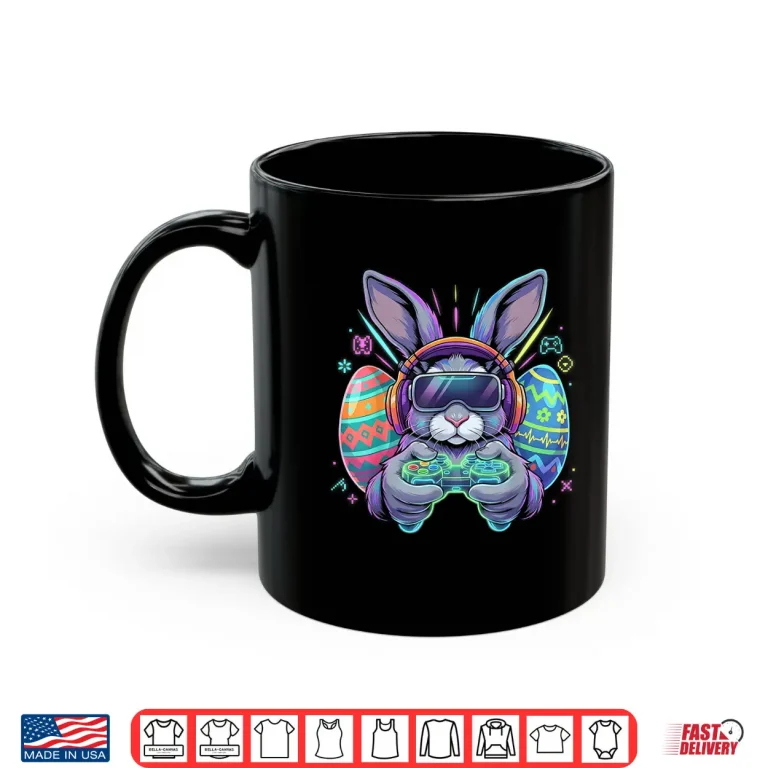 Mug Video Game Gamer Happy Easter Bunny Egg Professional Graphic Shirt