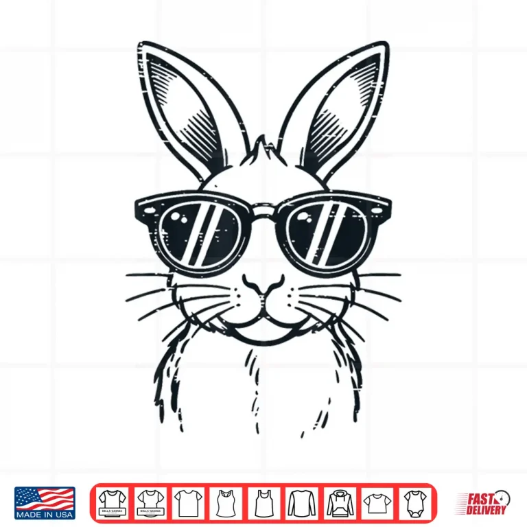 Design Vintage Rabbit Easter Bunny Sunglasses Professional Modern Shirt