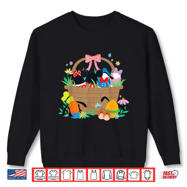 Sweatshirt Disney Mickey Mouse Friends Spring Easter Eggs Basket Shirt