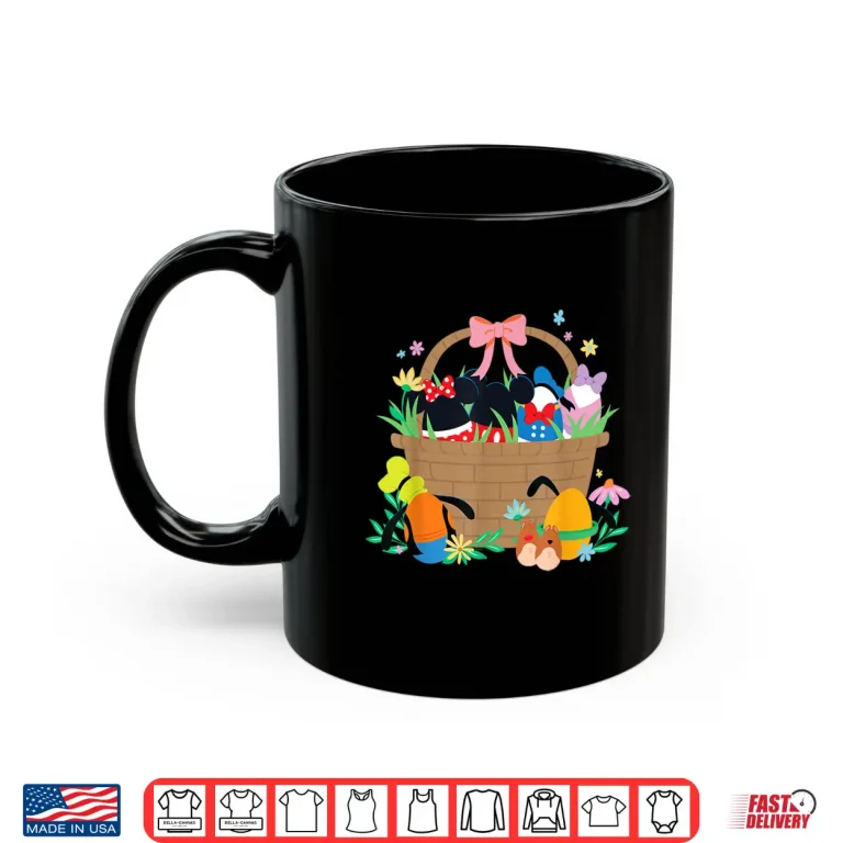 Mug Disney Mickey Mouse Friends Spring Easter Eggs Basket Shirt