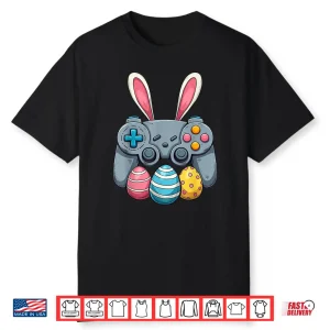 Easter Gamer Bunny Boys Kids Men Teens Video Game Gaming Egg Shirt