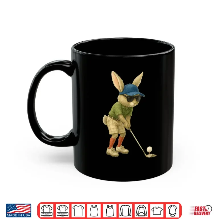 Mug Easter Golf Bunny Rabbit Golfer Golf Player Dad Men Boys Shirt