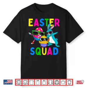 Easter Squad Bunny Chick Colorful Egg Matching Family Gift Shirt