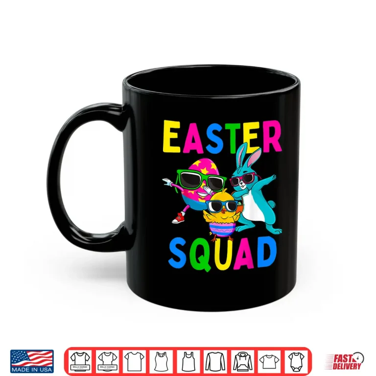 Mug Easter Squad Bunny Chick Colorful Egg Matching Family Gift Shirt