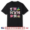 Happy Easter Teacher Bunny Eggs Coquette Bow Apple Women Shirt