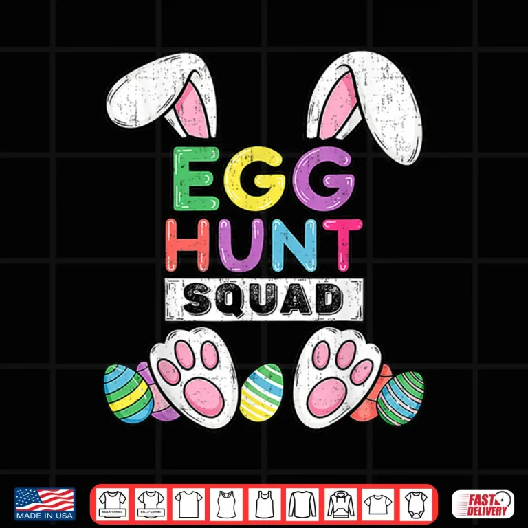 Design Eggs Hunt Squad Shirt Hunting Season Funny Easter Adult Kid Shirt 1