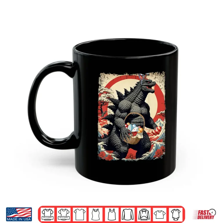 Mug Kaiju Easter Vintage Shirt Monster Eggs Easter Day Kids Boys Shirt 1