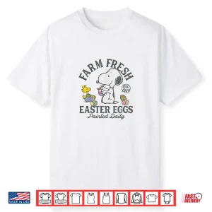 Snoopy And Woodstock Farm Fresh Easter Eggs Shirt