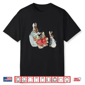 Women Retro Cottagecore Easter Bunny Vintage Easter Rabbit Shirt