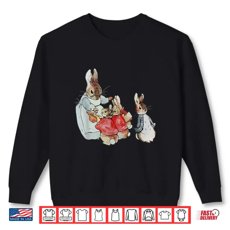 Sweatshirt Women Retro Cottagecore Easter Bunny Vintage Easter Rabbit Shirt