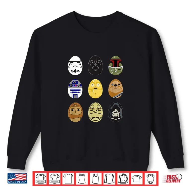 Sweatshirt Star Wars Original Trilogy Classic Characters Easter Eggs Shirt