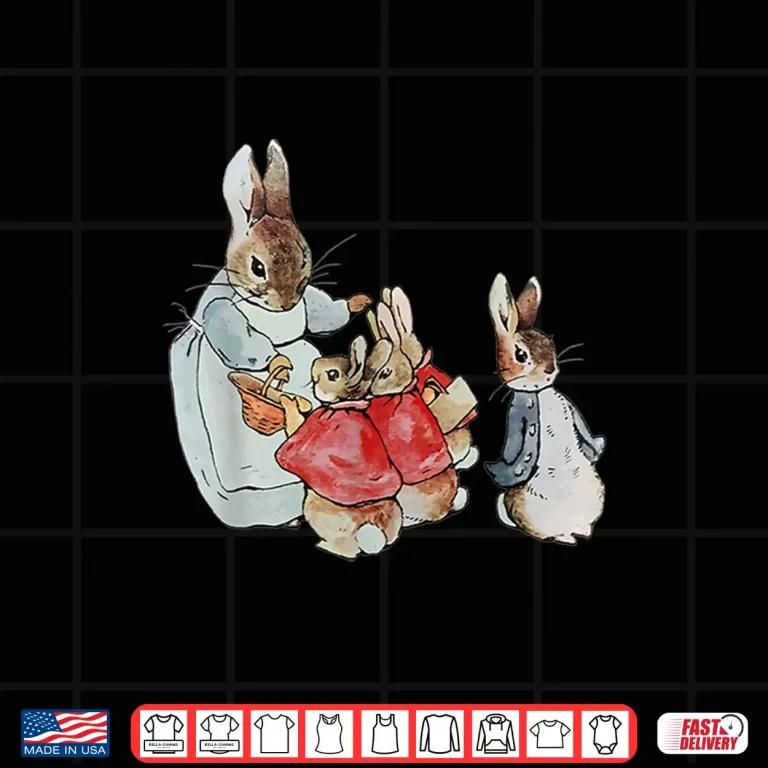 Design Women Retro Cottagecore Easter Bunny Vintage Easter Rabbit Shirt