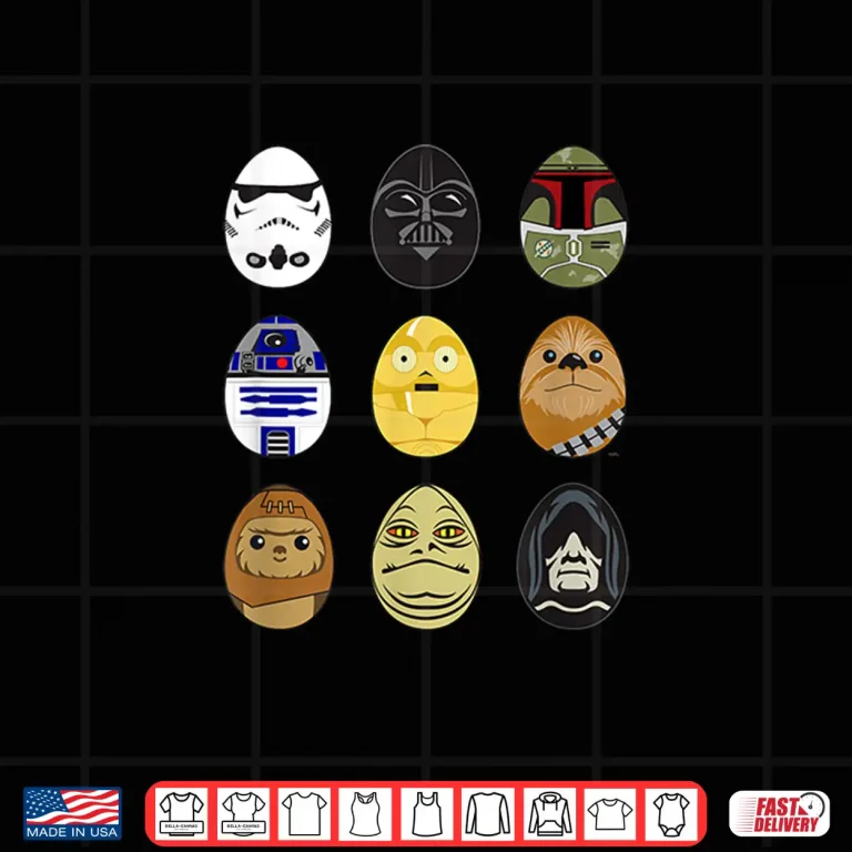 Design Star Wars Original Trilogy Classic Characters Easter Eggs Shirt